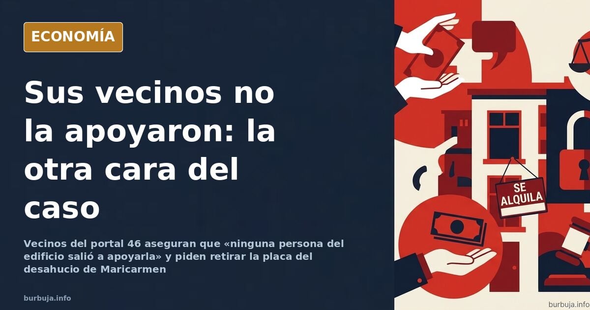 Fachada de un edificio del barrio del Retiro con una placa sobre el desahucio de Maricarmen junto al escaparate de una pastel