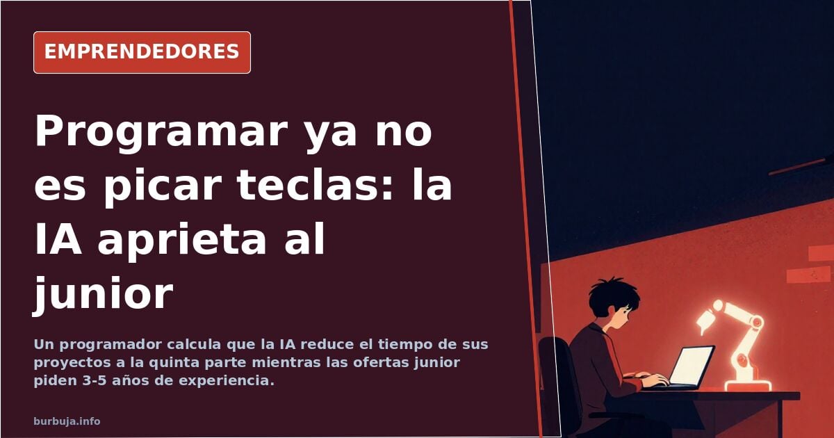 Desarrollador revisando código generado por inteligencia artificial en una pantalla de ordenador