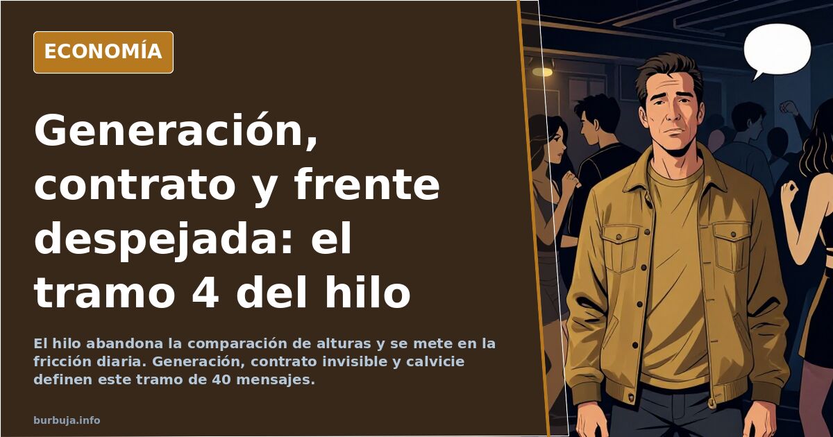 Generación, contrato y frente despejada: el tramo 4 del hilo