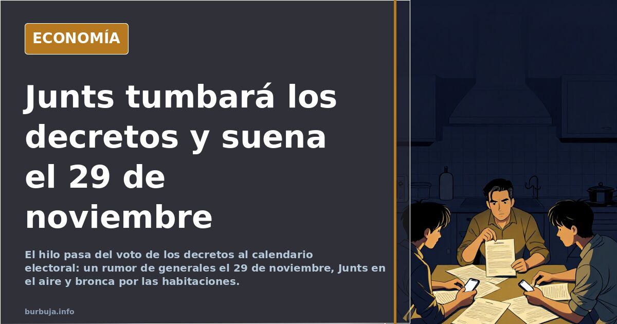 La semana que viene se convocan elecciones.