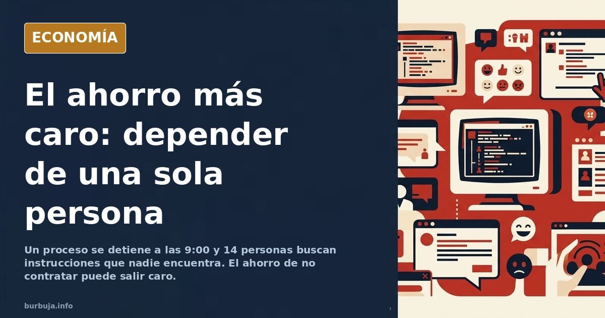 El ahorro más caro de una empresa. Depender de una sola persona