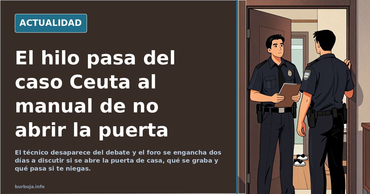 El hilo pasa del caso Ceuta al manual de no abrir la puerta
