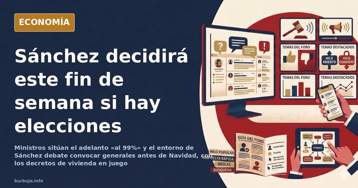 Fachada de La Moncloa con la bandera de España y coches oficiales en la puerta, ilustración sobre el adelanto electoral