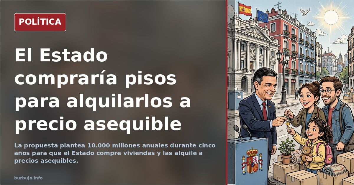La solucion al problema de la vivienda es que el Estado compre pisos y se convierta en propietario,