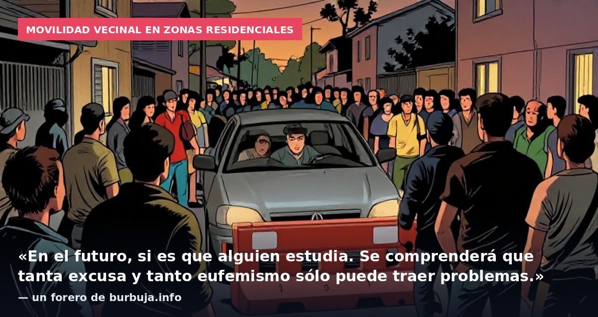 Movilidad vecinal en zonas residenciales: «En el futuro, si es que alguien estudia. Se comprenderá que tanta excusa y tanto eufemismo sólo puede traer problemas.» — un forero de burbuja.info