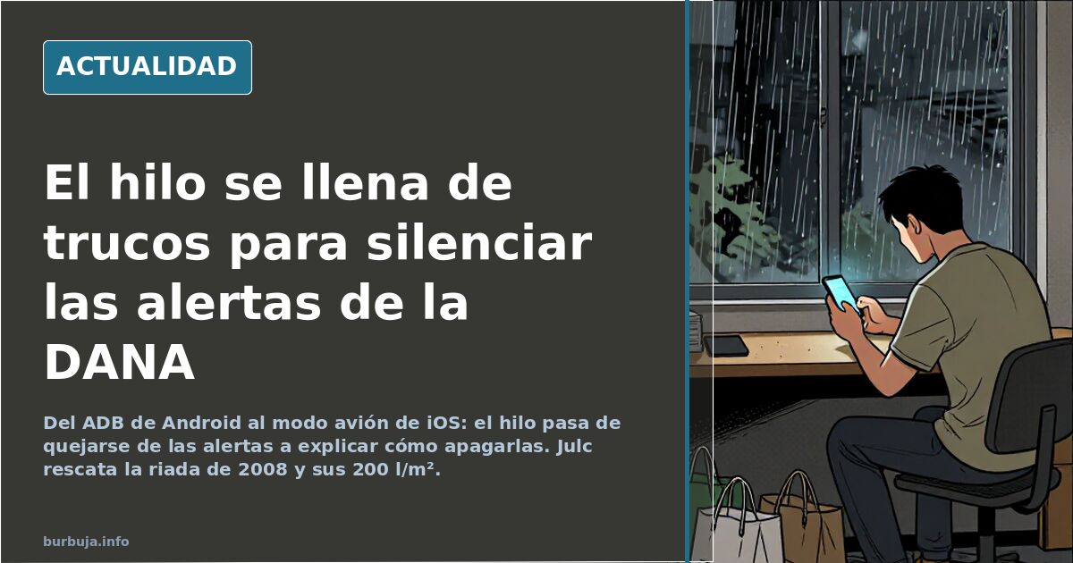 El hilo se llena de trucos para silenciar las alertas de la DANA