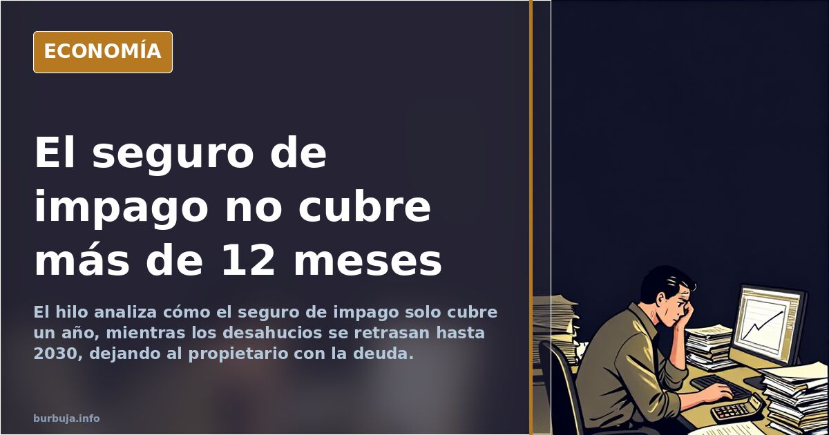 El seguro de impago no cubre más de 12 meses