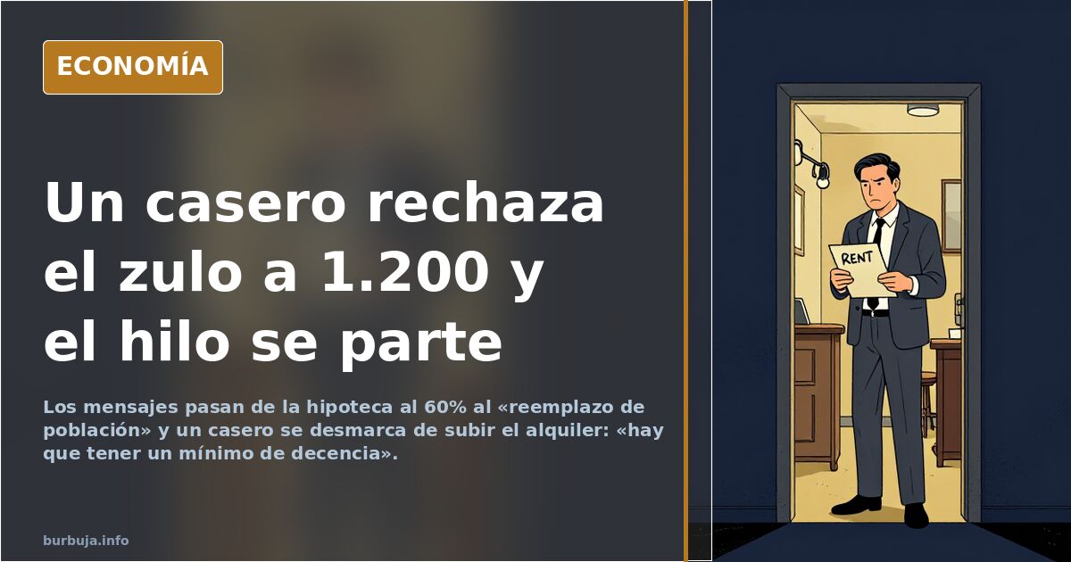 Un casero rechaza el zulo a 1.200 y el hilo se parte