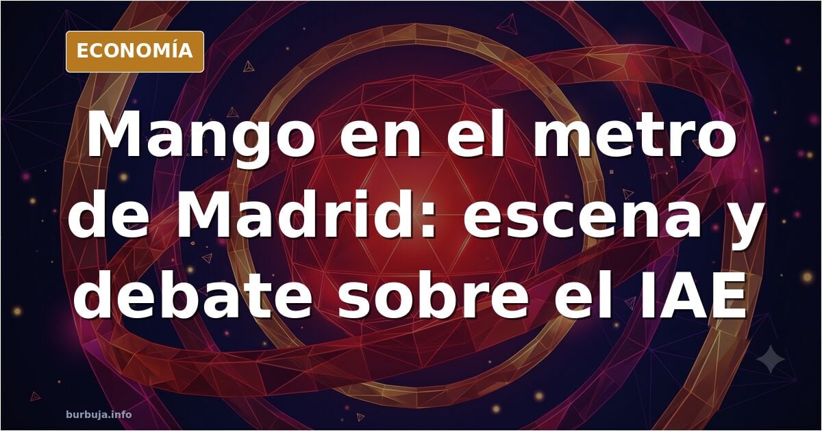 Vendedor de fruta tropical, mango, en el metro de Madrid, en la imagen difundida a través de TikTok
