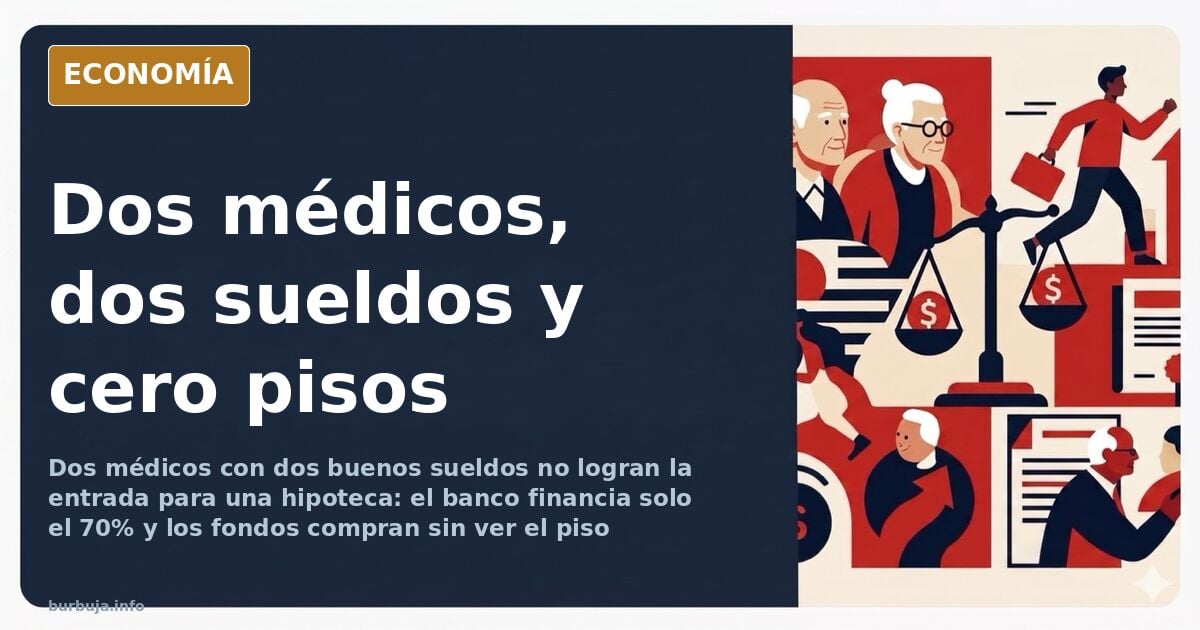 Dos sueldos de médico no bastan para comprar una casa