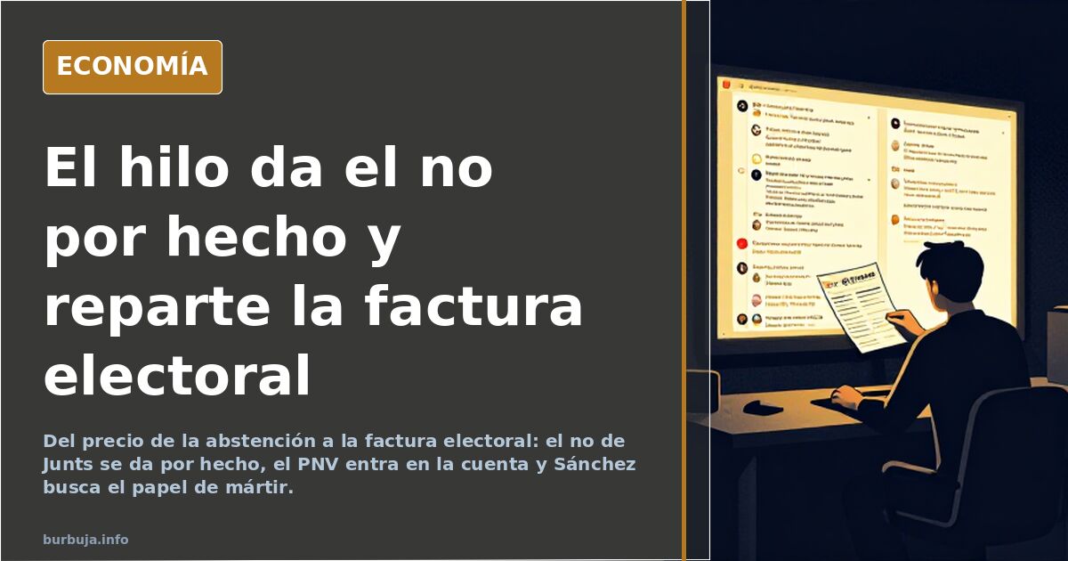 El hilo da el no por hecho y reparte la factura electoral