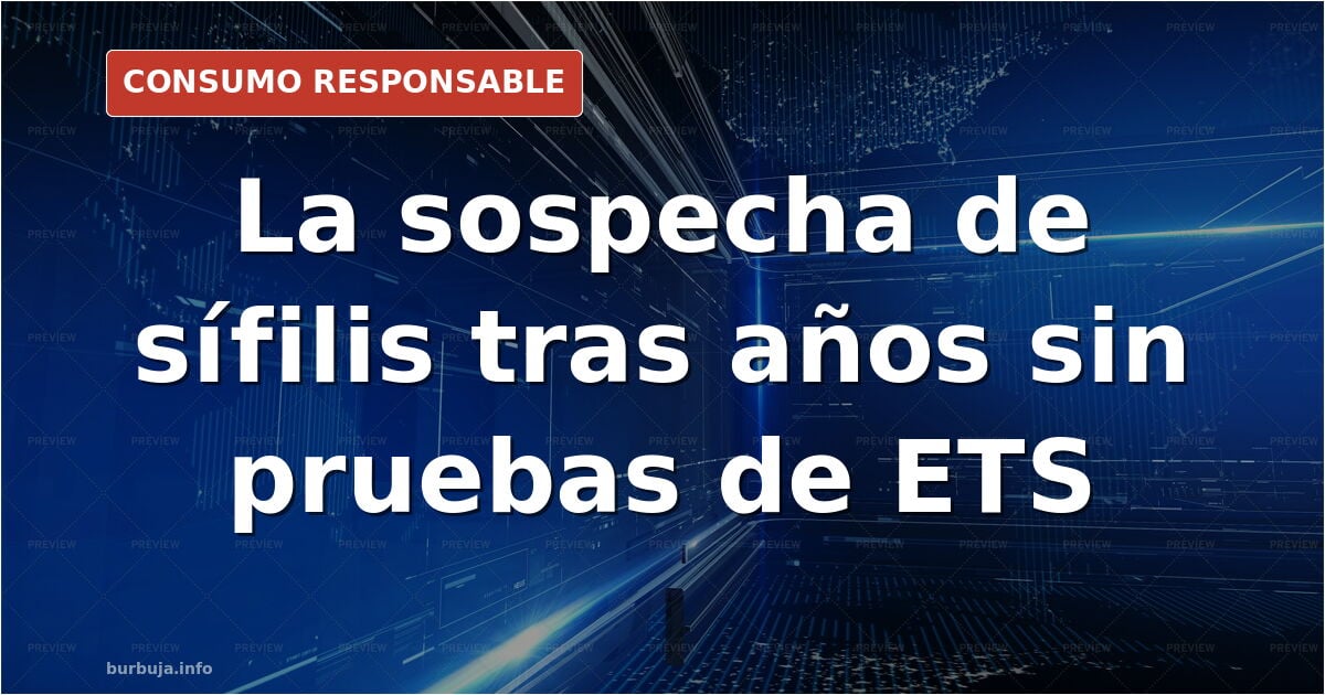Tubo de análisis de sangre para pruebas de ETS junto a material sanitario en una consulta