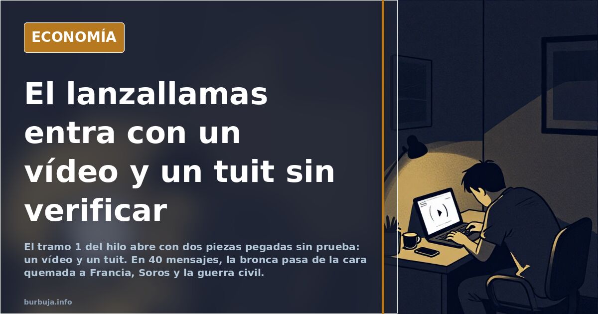 El lanzallamas entra con un vídeo y un tuit sin verificar
