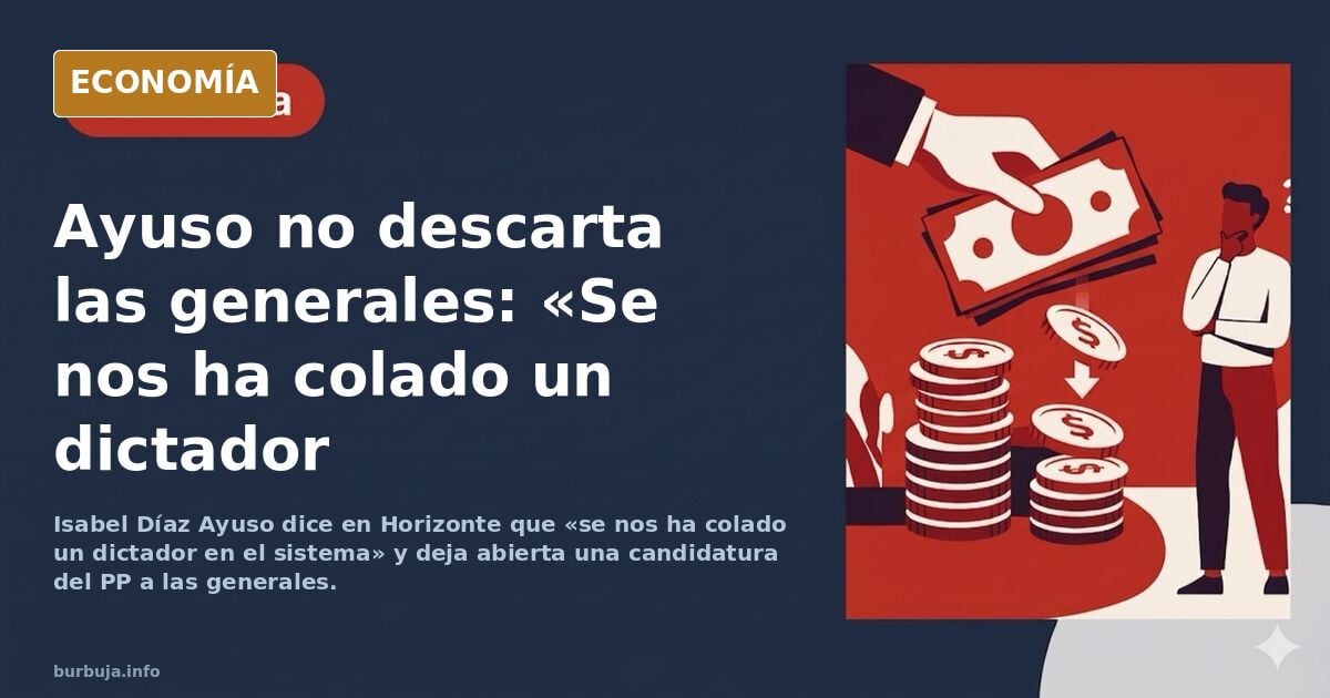 Ayuso no descarta presentarse a las Elecciones Generales por el PP (lo ha dejado caer en la entrevista de Iker en Horizonte)
