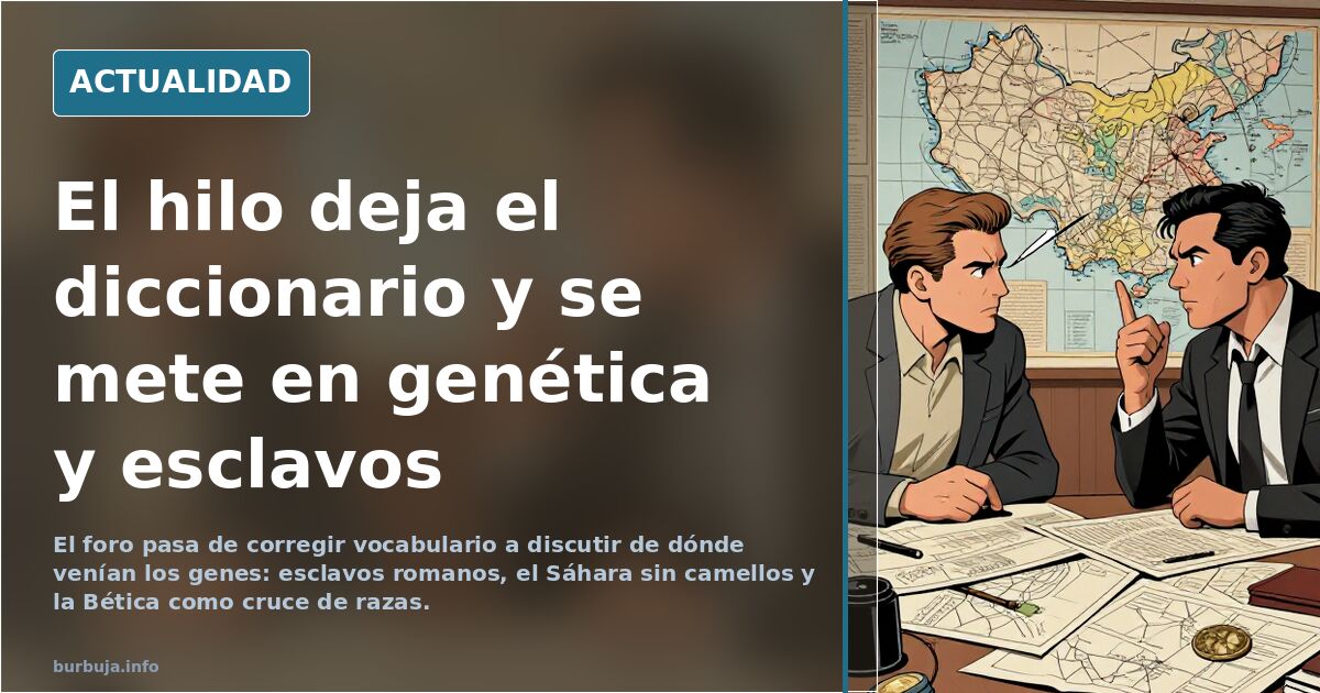 El hilo deja el diccionario y se mete en genética y esclavos