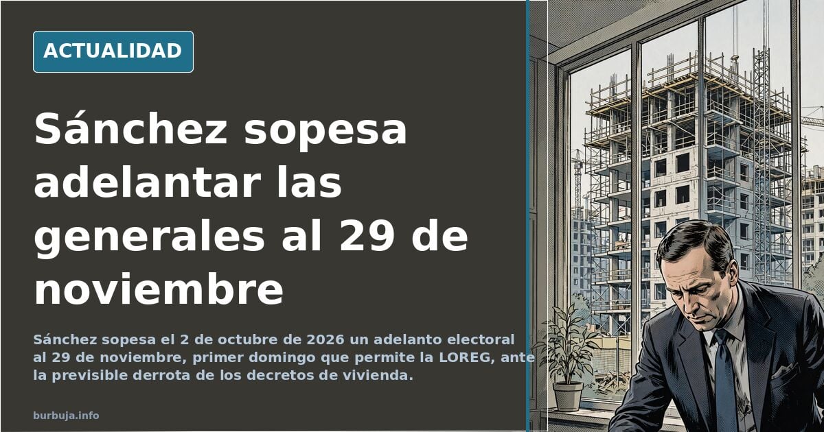 Elecciones generales el 29 de noviembre! Y Pedro volverá a ganar