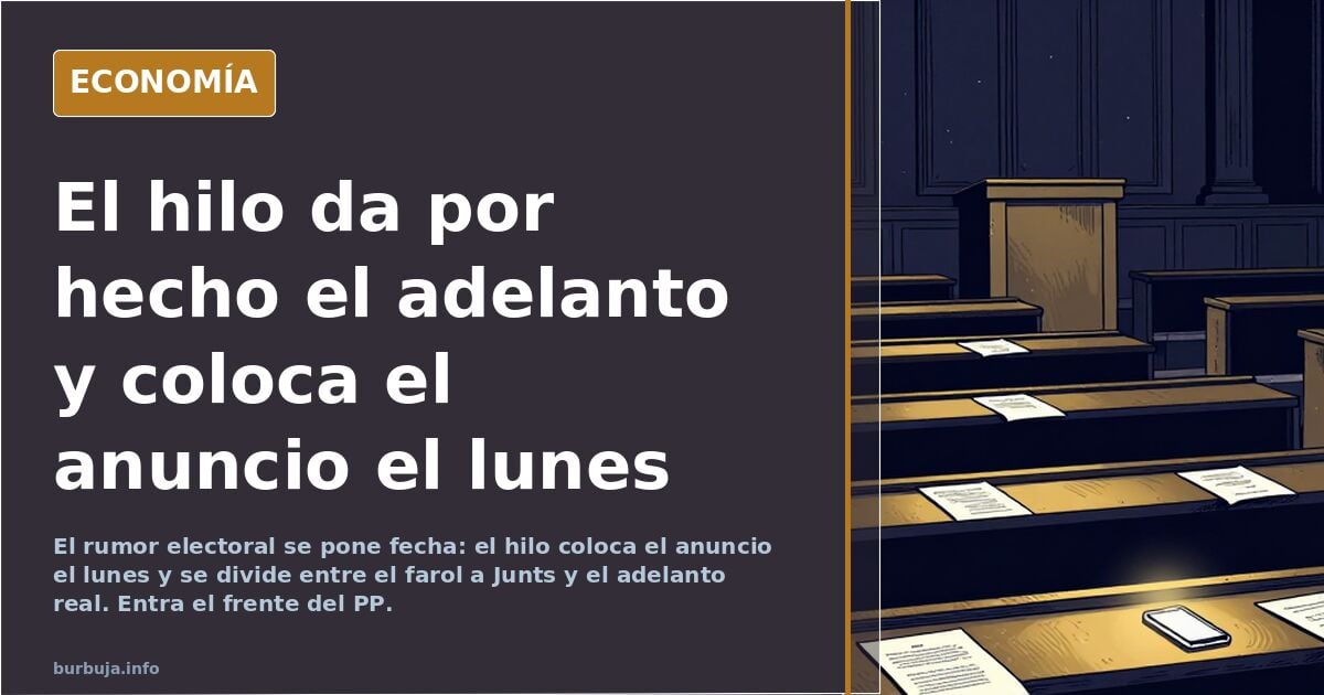Jugada maestra del PSOE en puertas. Se vienen elecciones.