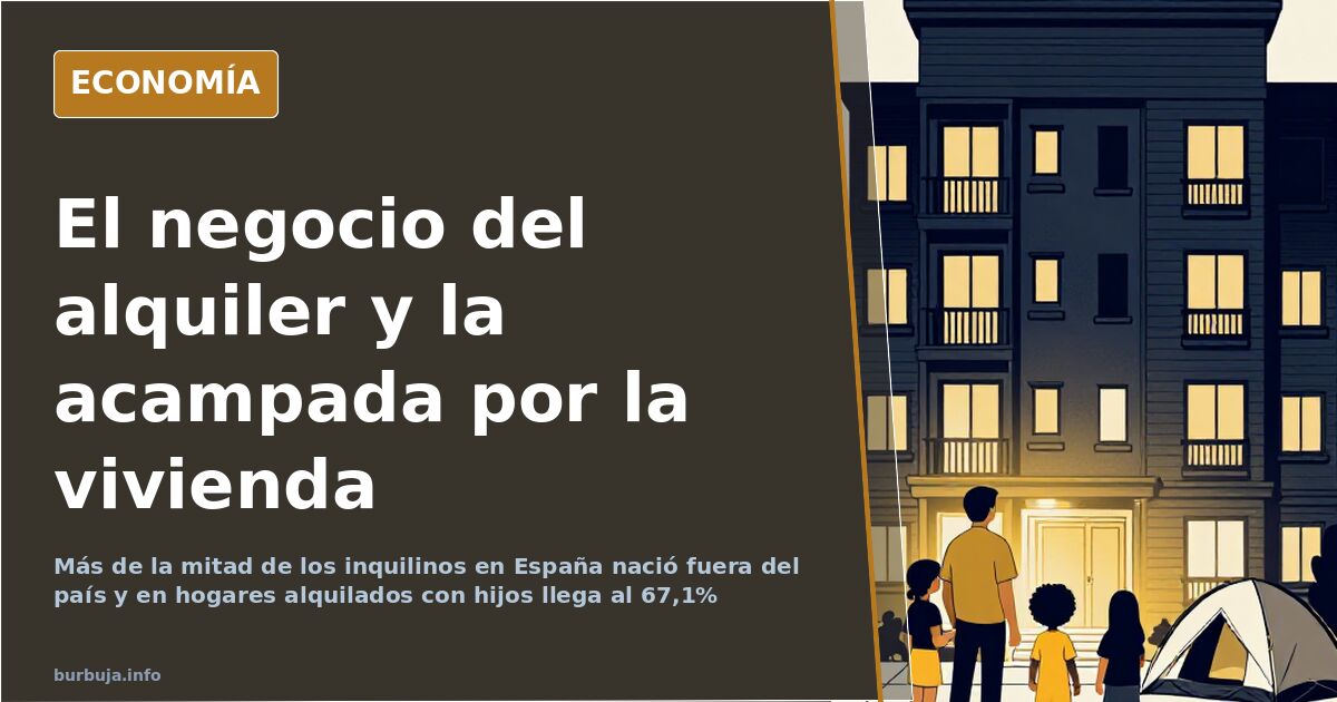 Personas participando en una acampada por la vivienda