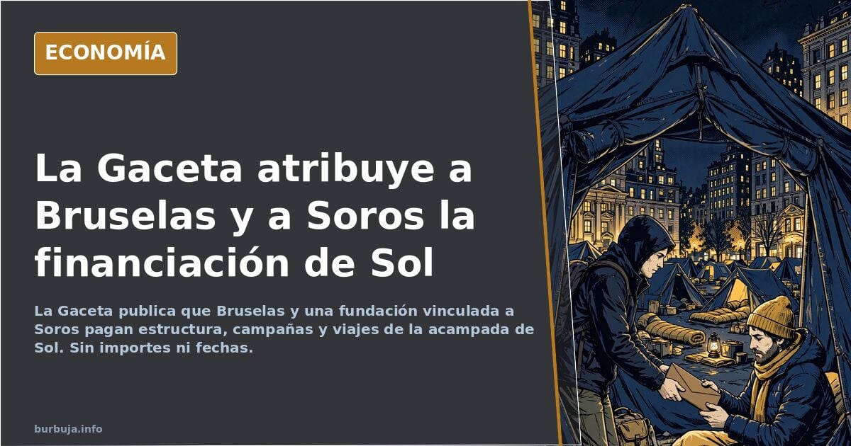 No se podía saber. Georgie Sorosidad es quien financia la acampada del sol.