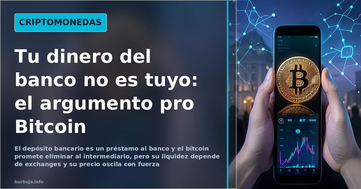 Red de nodos de blockchain con circuitos luminosos en cian y violeta sobre fondo oscuro representando bitcoin