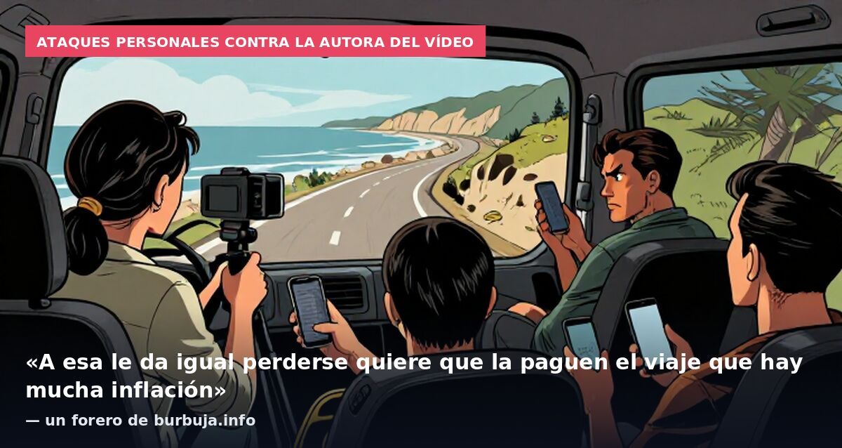 Ataques personales contra la autora del vídeo: «A esa le da igual perderse quiere que la paguen el viaje que hay mucha inflación» — un forero de burbuja.info