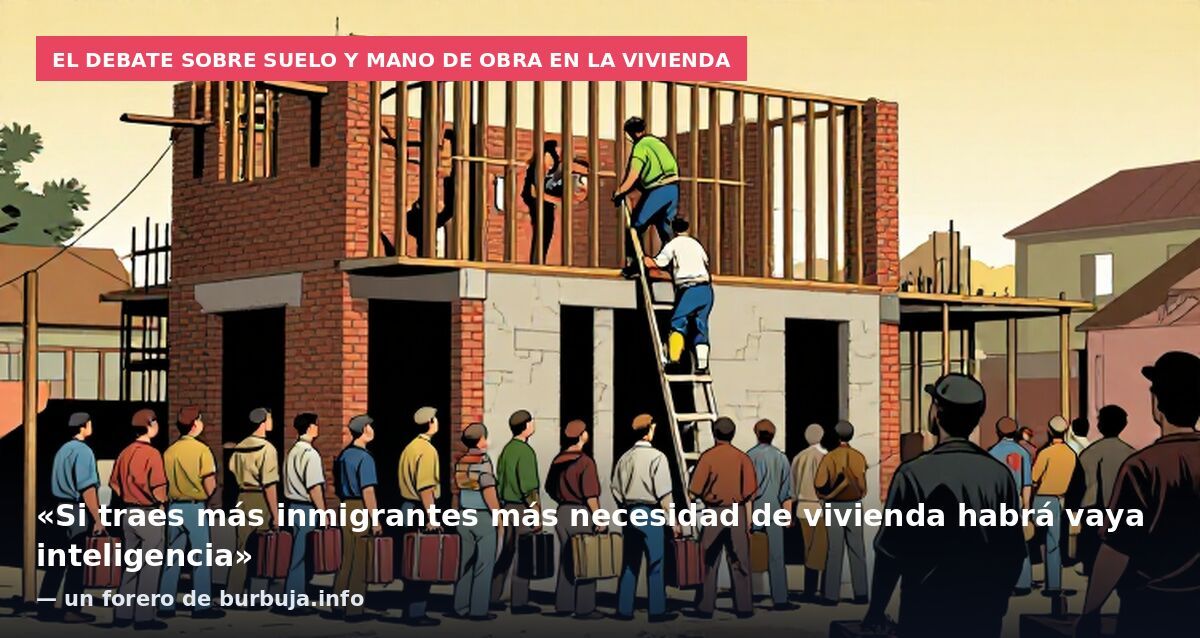 El debate sobre suelo y mano de obra en la vivienda: «Si traes más inmigrantes más necesidad de vivienda habrá vaya inteligencia» — un forero de burbuja.info
