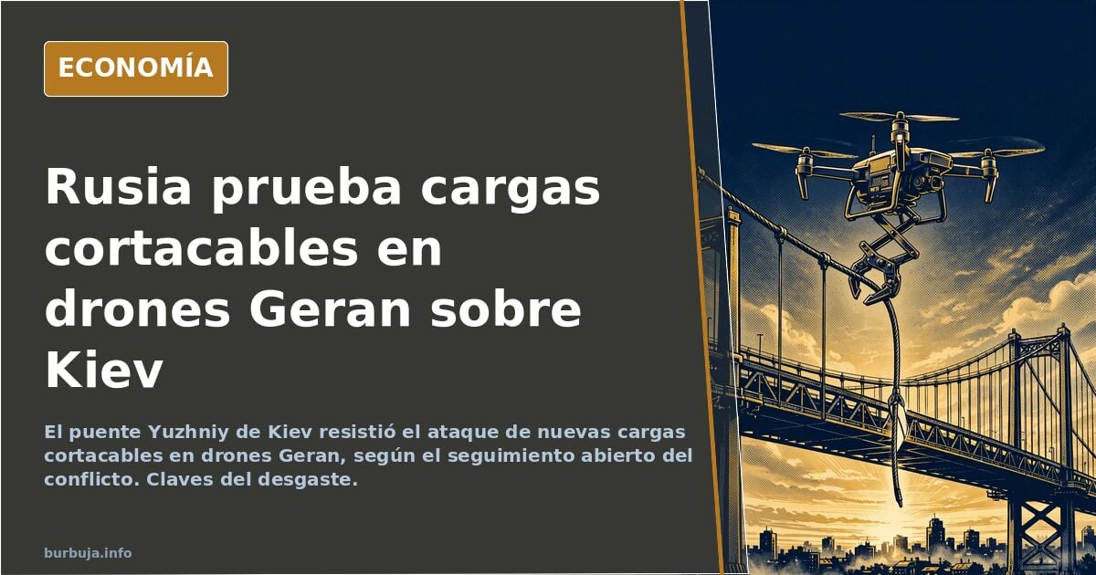 Rusia pruebas los Geran contra puentes: no funciona no rompen ni los cables