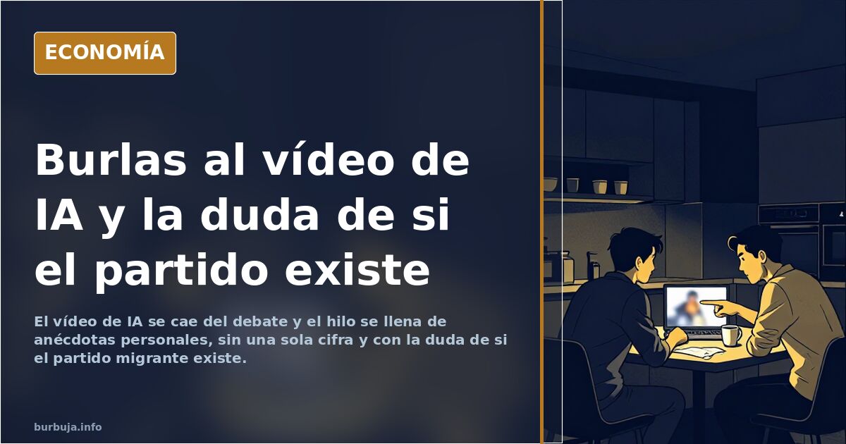 Burlas al vídeo de IA y la duda de si el partido existe