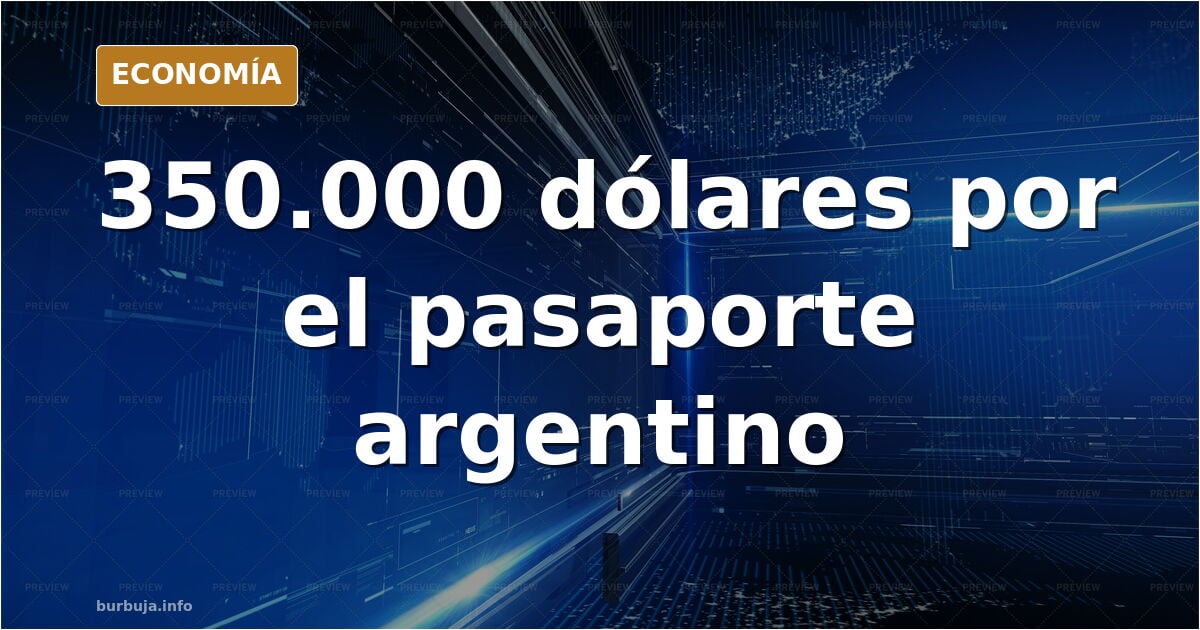 Pasaporte y fajos de billetes de dólar sobre un escritorio en la ilustración sobre la ciudadanía argentina por inversión