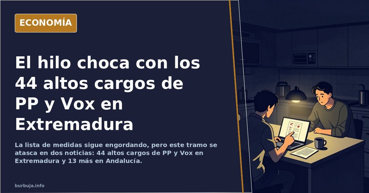 Hilo para que pongamos las cosas que Feijoo y Abascal deberían cuando haya cambio de gobierno.
