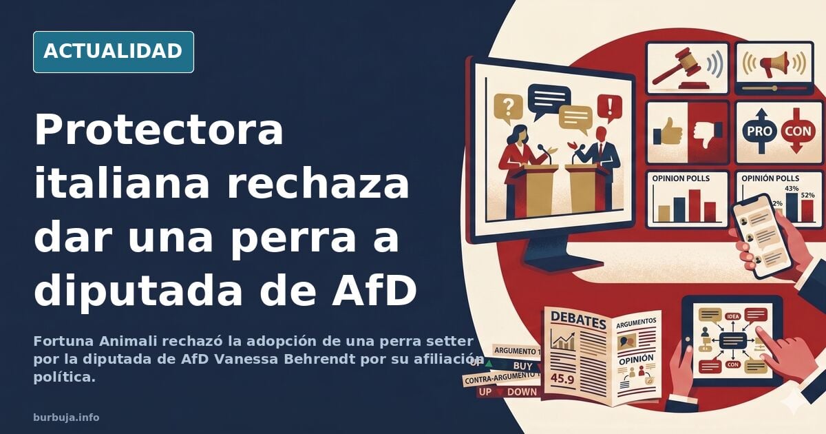 A una politica de la Afd le prohiben adoptar un perrito en Italia por ser de la Afd.