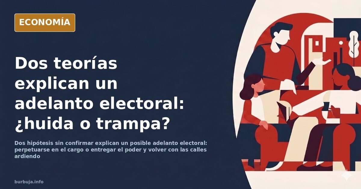 Ilustración editorial de un calendario electoral con urnas y un reloj sobre un mapa de España en azul marino y dorado