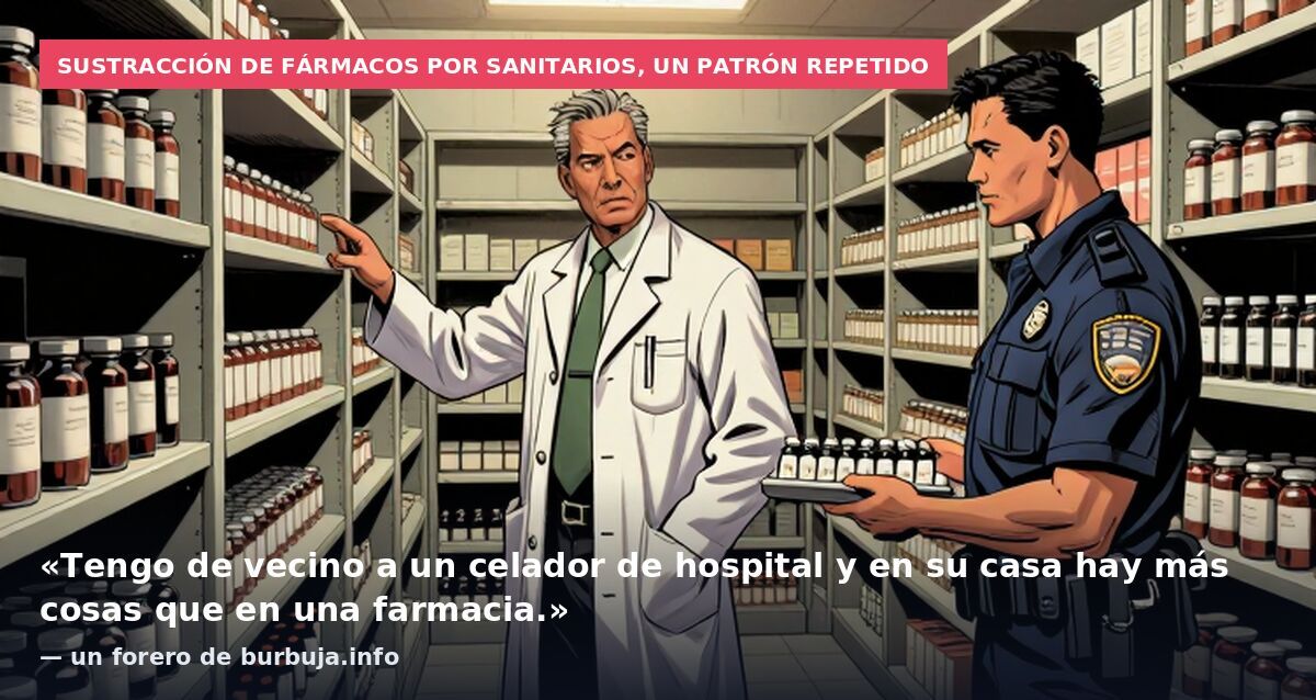 Sustracción de fármacos por sanitarios, un patrón repetido: «Tengo de vecino a un celador de hospital y en su casa hay más cosas que en una farmacia.» — un forero de burbuja.info