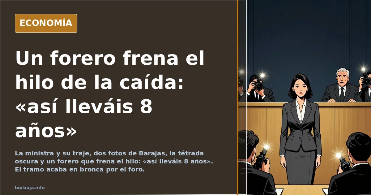 Un forero frena el hilo de la caída: «así lleváis 8 años»