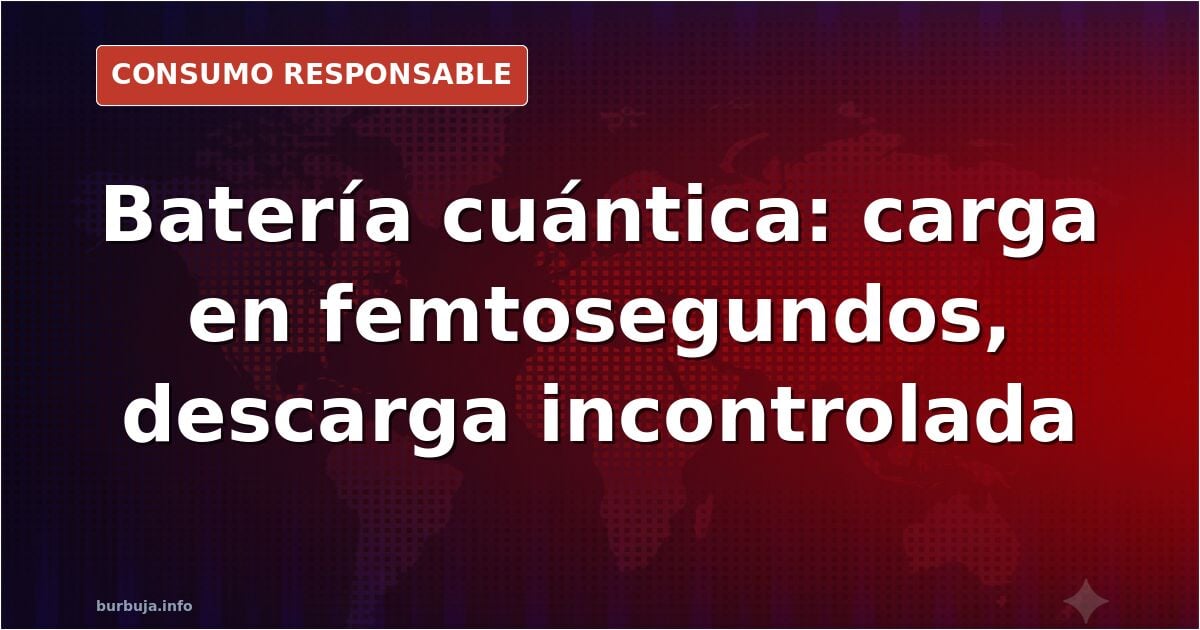 La autodescarga de la batería cuántica es lo q nos separa del coche eléctrico