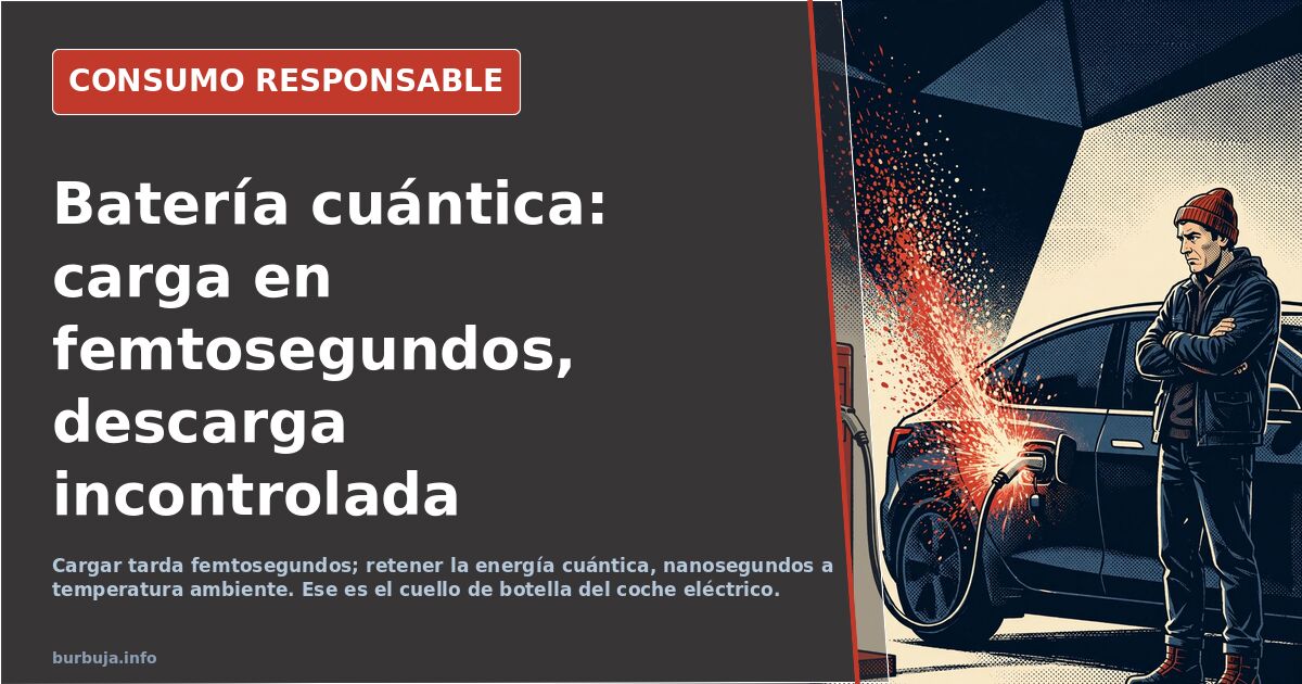 La autodescarga de la batería cuántica es lo q nos separa del coche eléctrico