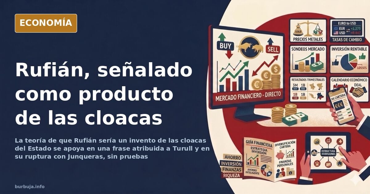 Atril con un taco de folios y un billete de 50 euros, símbolo del debate sobre Rufián y las cloacas del Estado