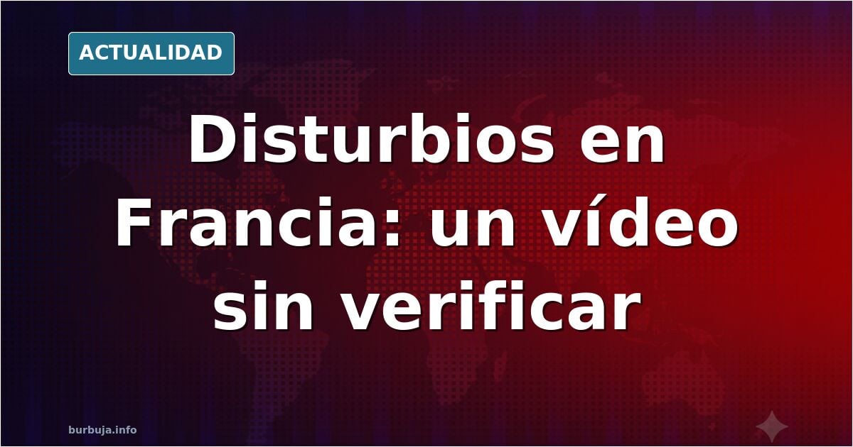 Imagen de archivo de disturbios nocturnos en una calle francesa