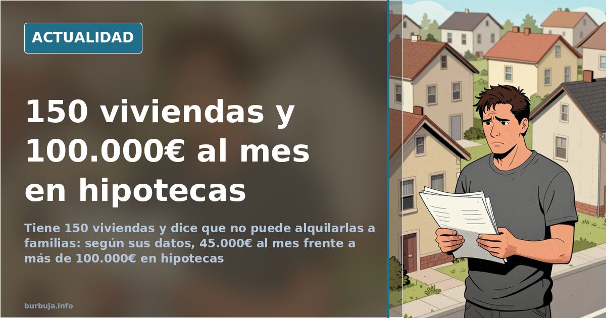 150 pisos, 100.000€ al mes en hipotecas: la cuenta de Rubén