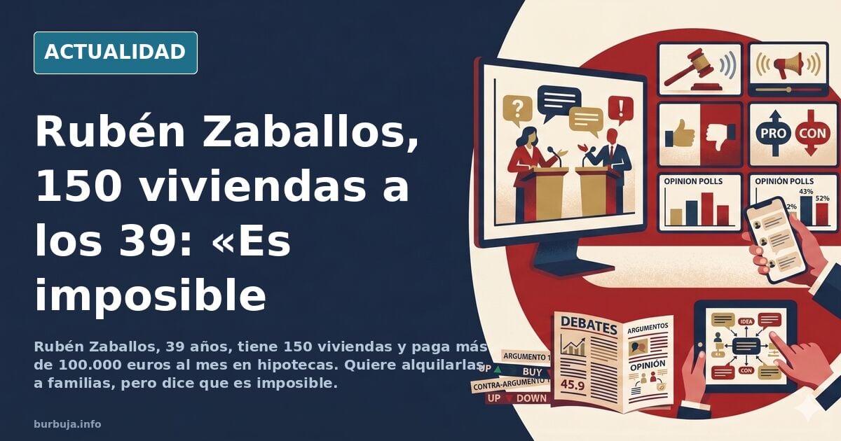 Rubén, propietario de 150 viviendas a los 39 años: "Me gustaría alquilarlas a familias, pero es imposible"