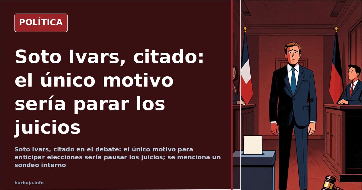 Soto Ivars: «el único motivo sería parar los juicios»