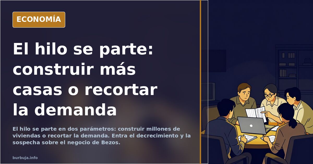 El hilo se parte: construir más casas o recortar la demanda