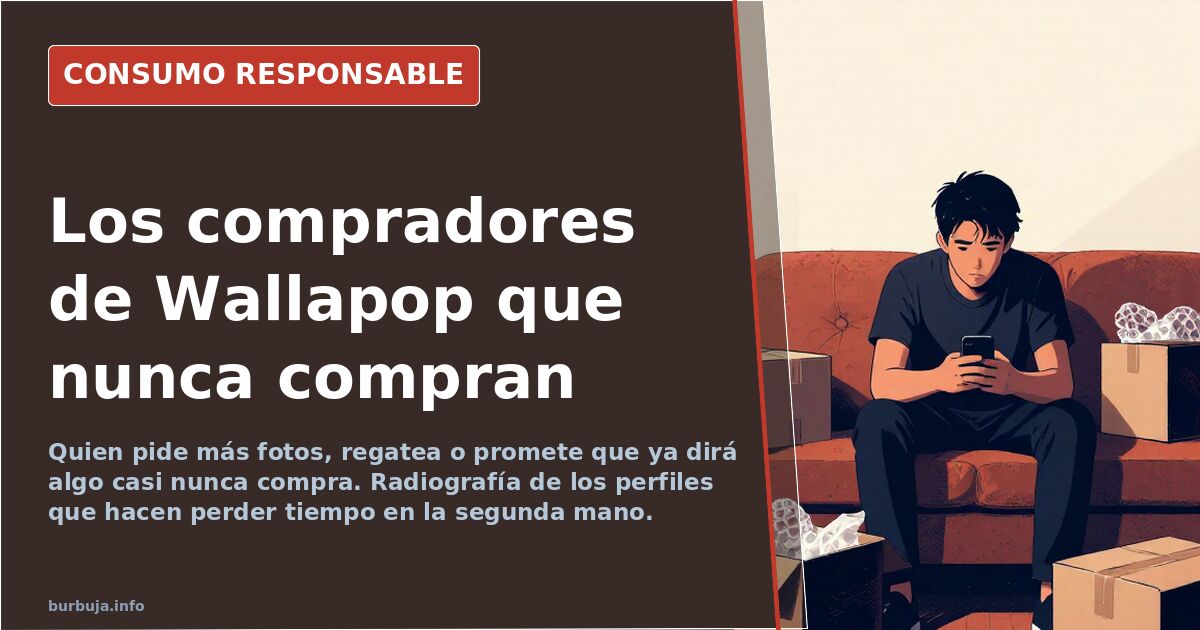 Los perfiles que nunca compran en Wallapop: regateo, dudas y reservas