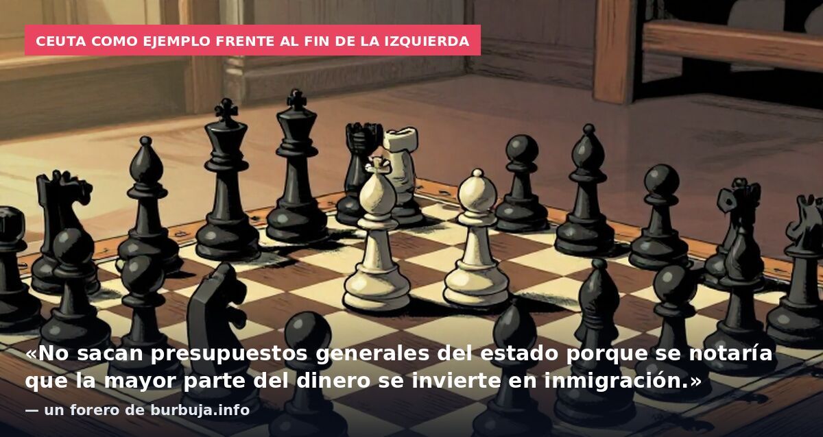 Ceuta como ejemplo frente al fin de la izquierda: «No sacan presupuestos generales del estado porque se notaría que la mayor parte del dinero se invierte en inmigración.» — un forero de burbuja.info