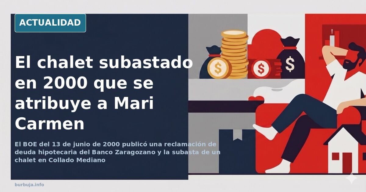BOE 2000: el chalet subastado que se atribuye a Mari Carmen
