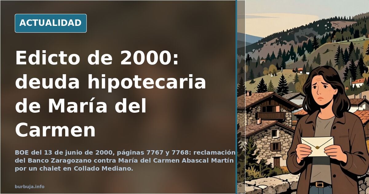 A Mari carmen le habrían embargado un chalet en collado Villalba por impagos.