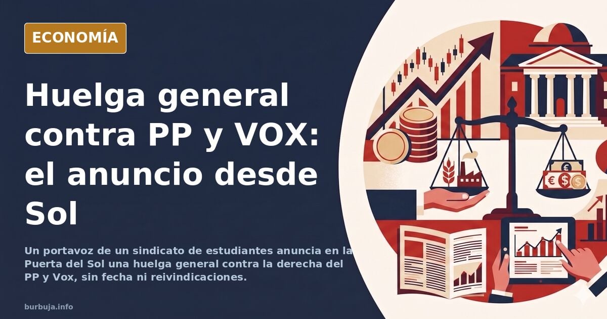 «Huelga general contra PP y VOX», anuncia su portavoz