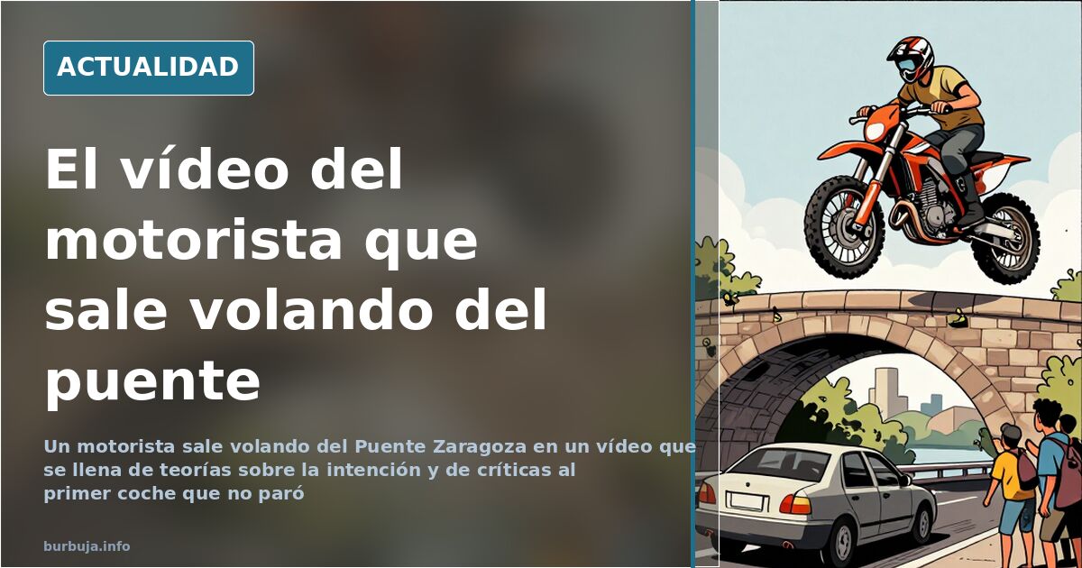 Motero sale volando del Puente Zaragoza y cae en la orilla