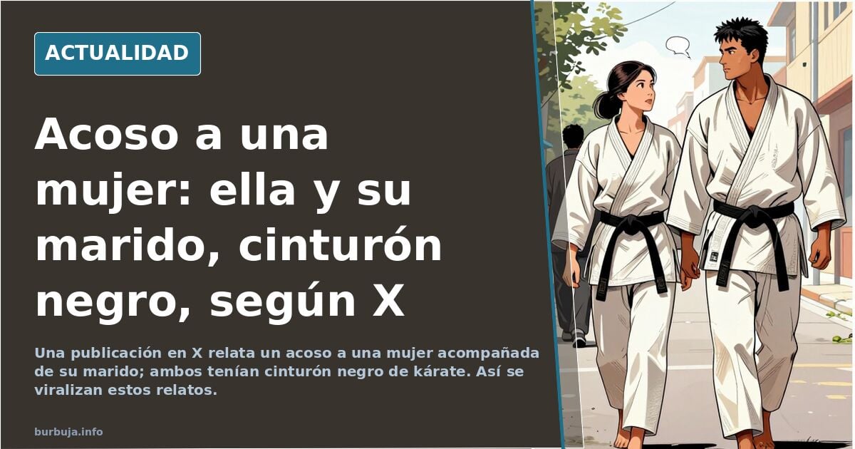 Un grupo de jóvenes acosó a una chica que estaba en compañía de su esposo.
Por su mala suerte, la chica y su esposo llevaban cinturón zaino en kárate