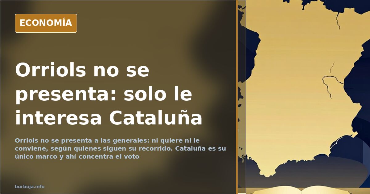 Orriols no irá a las generales: el cálculo que le atribuyen